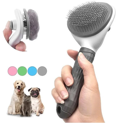 Self-Cleaning Pet Grooming Tool: Brush Away Shedding