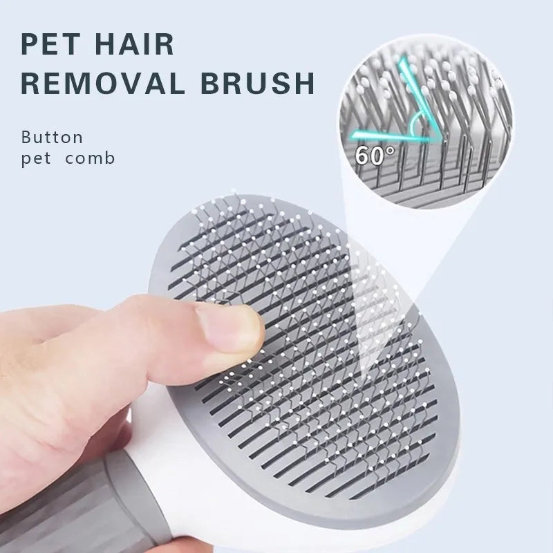 Self-Cleaning Pet Grooming Tool: Brush Away Shedding