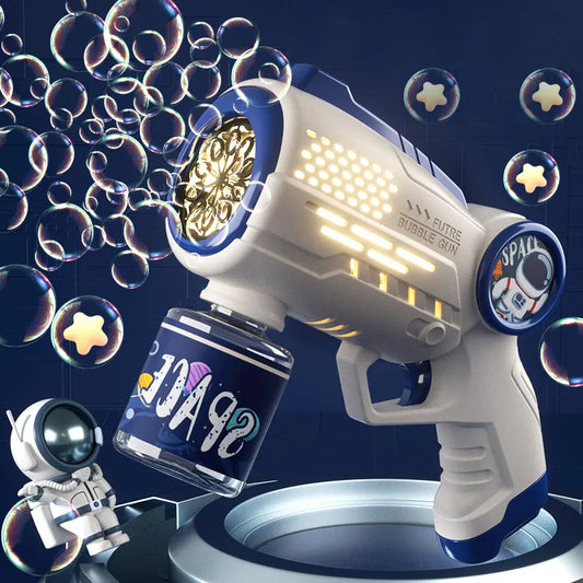 Space Bubble Fun: Electric Astronaut Bubble Gun