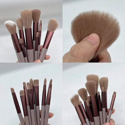 13-Piece Makeup Brush Set: Beauty Essentials with Bag