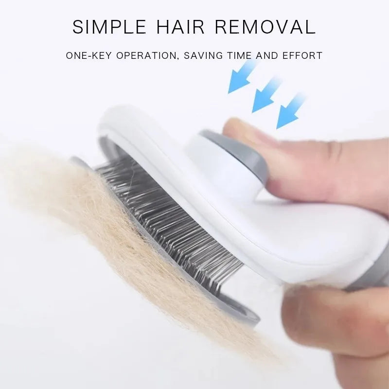 Self-Cleaning Pet Grooming Tool: Brush Away Shedding